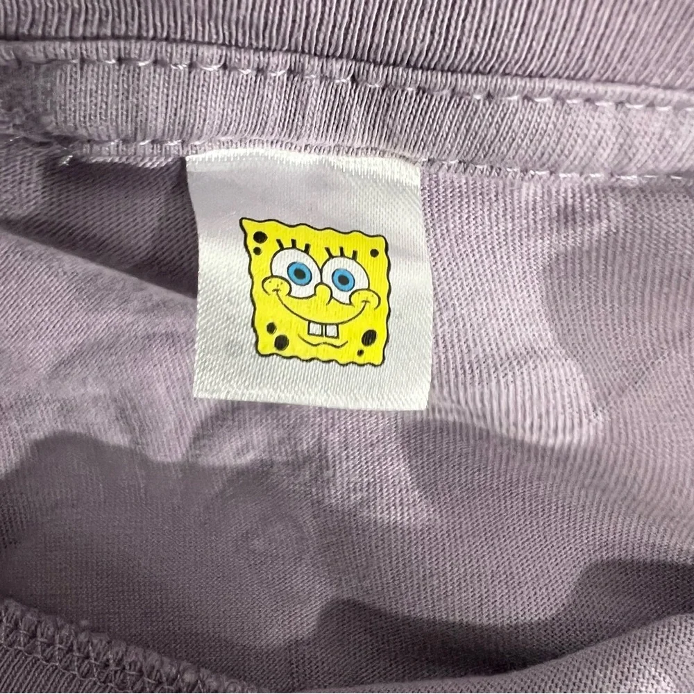 SpongeBob SquarePants Graphic T-Shirt Adult Size XL Purple Crew Neck Nickelodeon